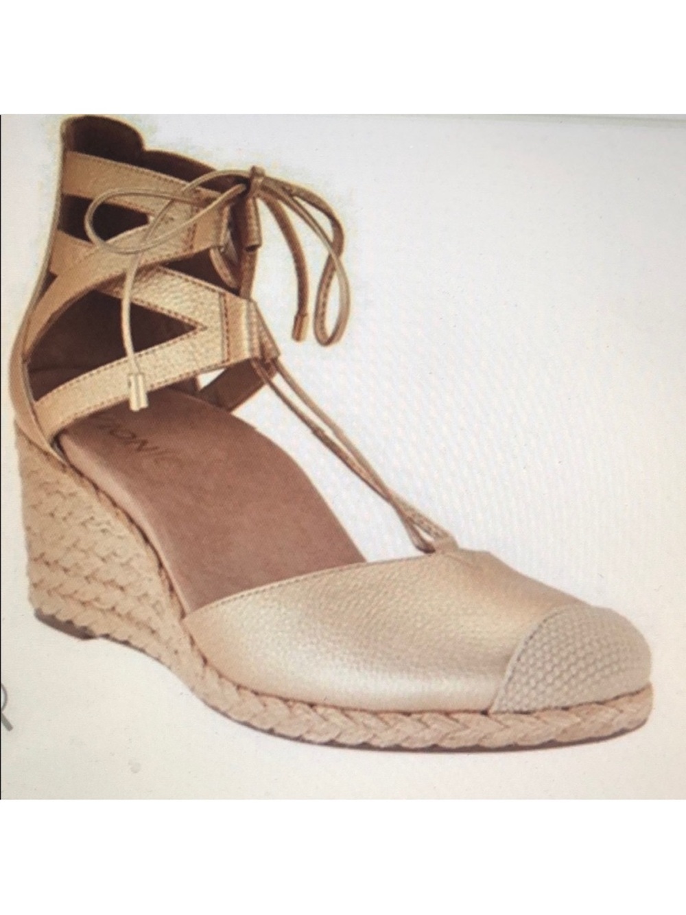 Vionic Gold lace up calypso wedge espadrille 9